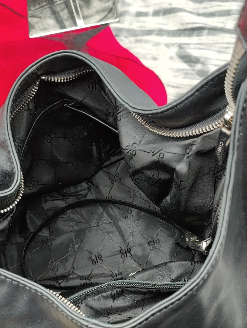 Cobo Black Leather Hobo